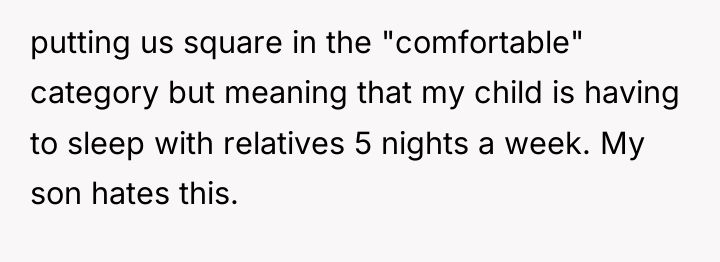 putting us square in the "comfortable" category but meaning that...