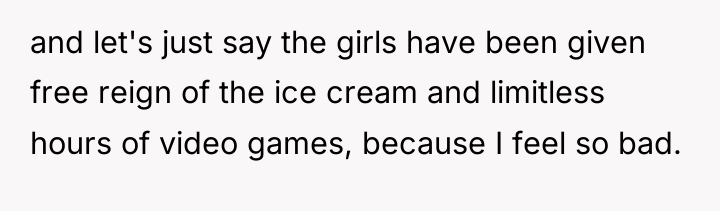 and let's just say the girls have been given free...