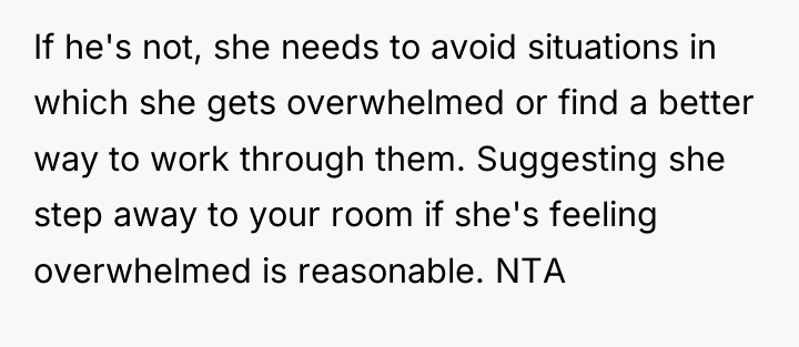 If he's not, she needs to avoid situations in which...