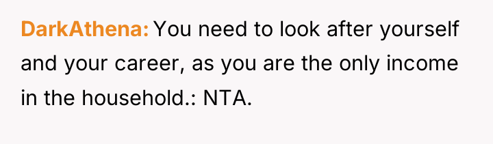 DarkAthena You need to look after yourself and your career,...