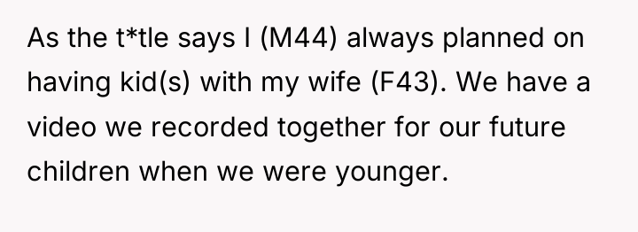 As the t*tle says I (M44) always planned on having...
