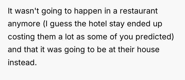 It wasn't going to happen in a restaurant anymore (I...