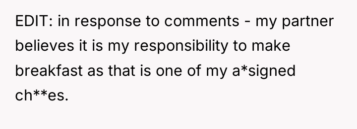 EDIT: in response to comments - my partner believes it...