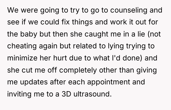 We were going to try to go to counseling and...