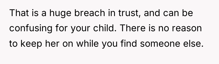 That is a huge breach in trust, and can be...