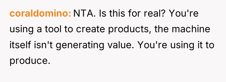 coraldomino NTA. Is this for real? You're using a tool...