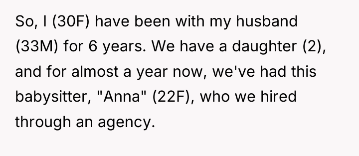 So, I (30F) have been with my husband (33M) for...