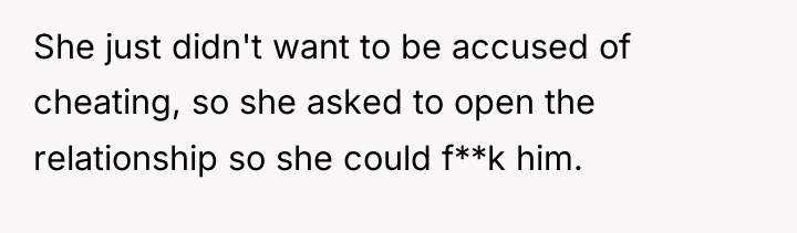 She just didn't want to be accused of cheating, so...