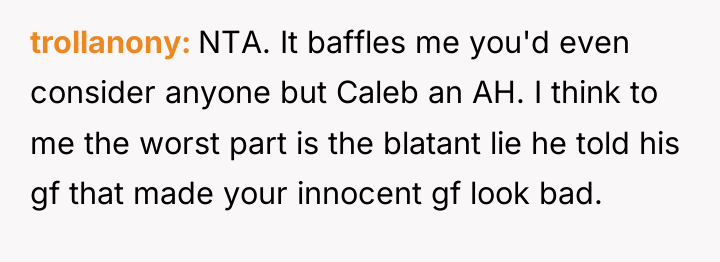 trollanony NTA. It baffles me you'd even consider anyone but...