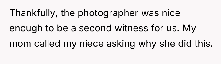 Thankfully, the photographer was nice enough to be a second...
