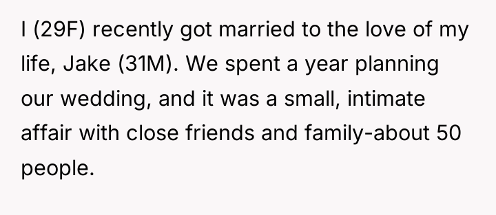 I (29F) recently got married to the love of my...