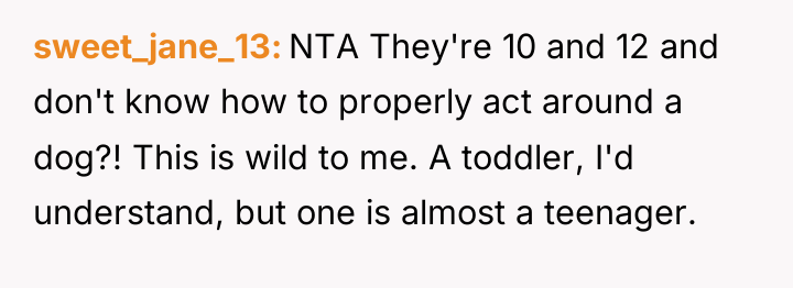 sweet_jane_13 NTA They're 10 and 12 and don't know how...