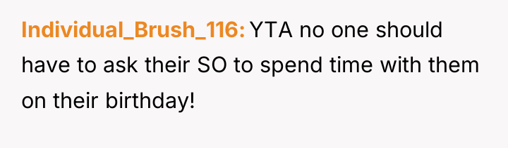 Individual_Brush_116 YTA no one should have to ask their SO...