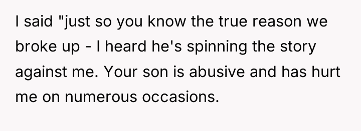 I said "just so you know the true reason we...