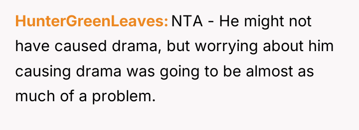 HunterGreenLeaves NTA - He might not have caused drama, but...