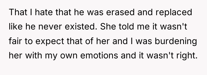 That I hate that he was erased and replaced like...