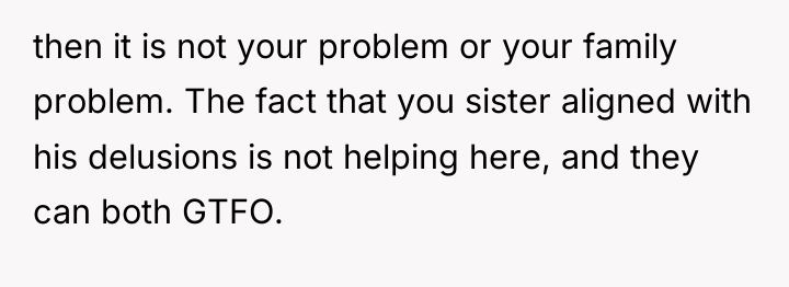 then it is not your problem or your family problem....