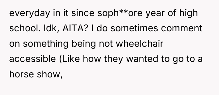 everyday in it since soph**ore year of high school. Idk,...