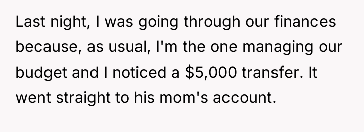 Last night, I was going through our finances because, as...