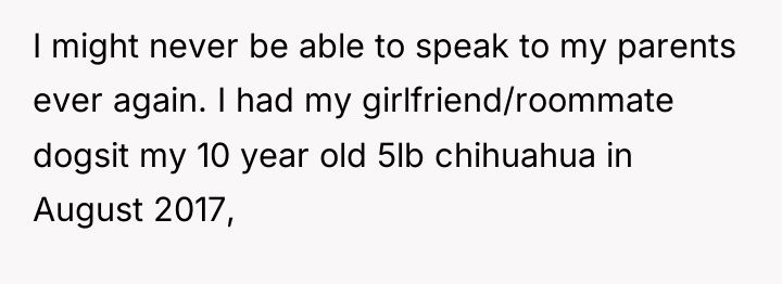 I might never be able to speak to my parents...