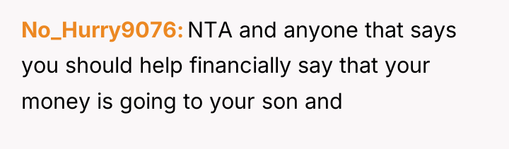 No_Hurry9076 NTA and anyone that says you should help financially...