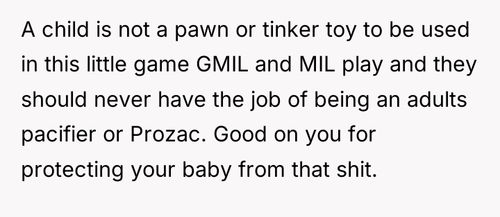 A child is not a pawn or tinker toy to...