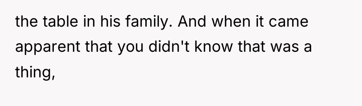 the table in his family. And when it came apparent...