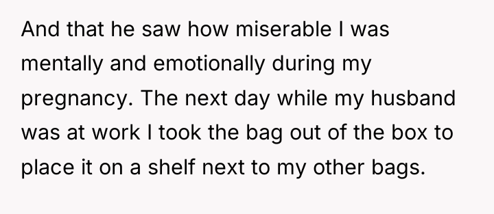And that he saw how miserable I was mentally and...