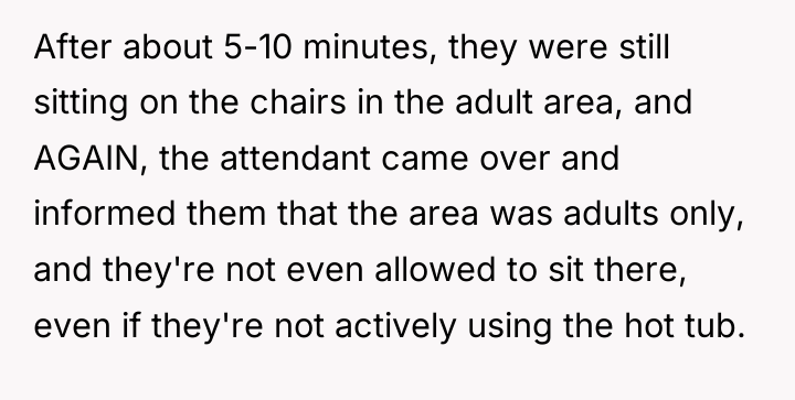 After about 5-10 minutes, they were still sitting on the...