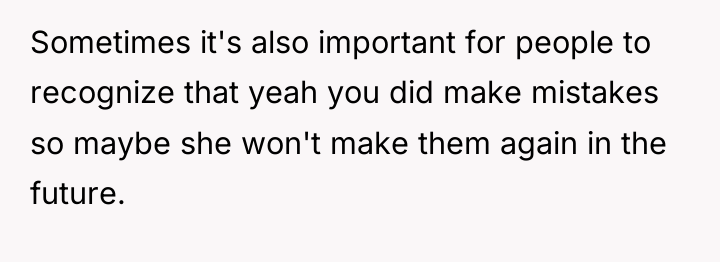 Sometimes it's also important for people to recognize that yeah...