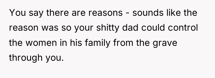You say there are reasons - sounds like the reason...