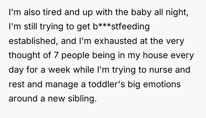 I'm also tired and up with the baby all night,...