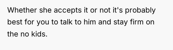 Whether she accepts it or not it's probably best for...