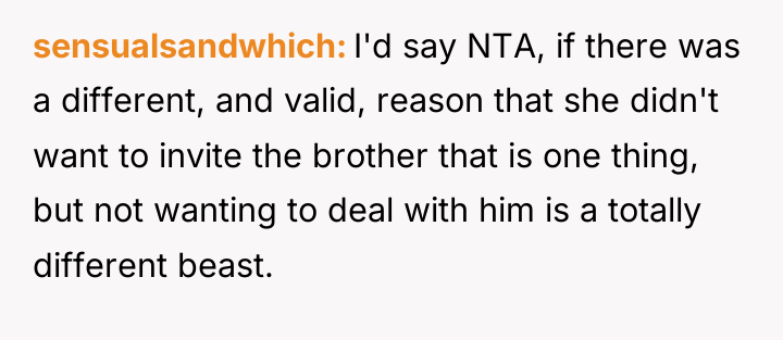 sensualsandwhich I'd say NTA, if there was a different, and...
