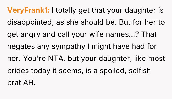 VeryFrank1 I totally get that your daughter is disappointed, as...