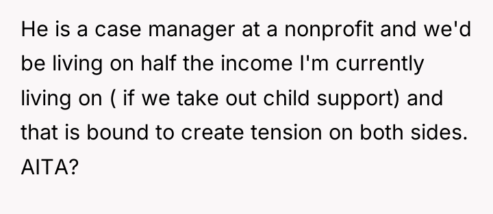He is a case manager at a nonprofit and we'd...