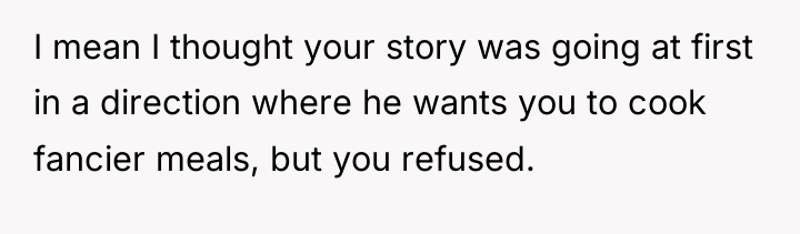 I mean I thought your story was going at first...