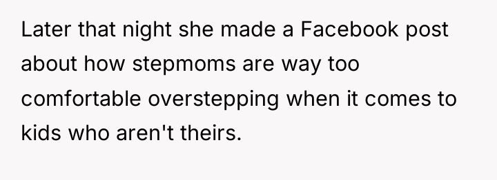 Later that night she made a Facebook post about how...