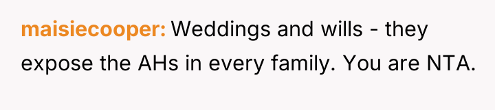 maisiecooper Weddings and wills - they expose the AHs in...