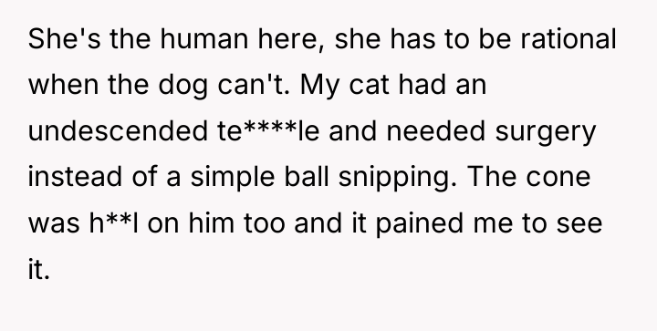 She's the human here, she has to be rational when...