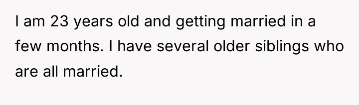 I am 23 years old and getting married in a...