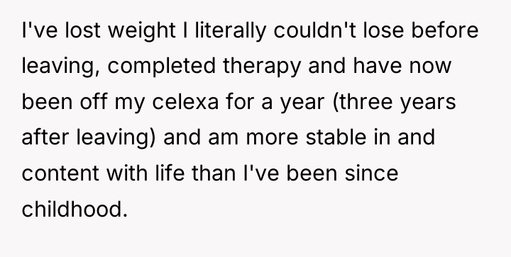 I've lost weight I literally couldn't lose before leaving, completed...