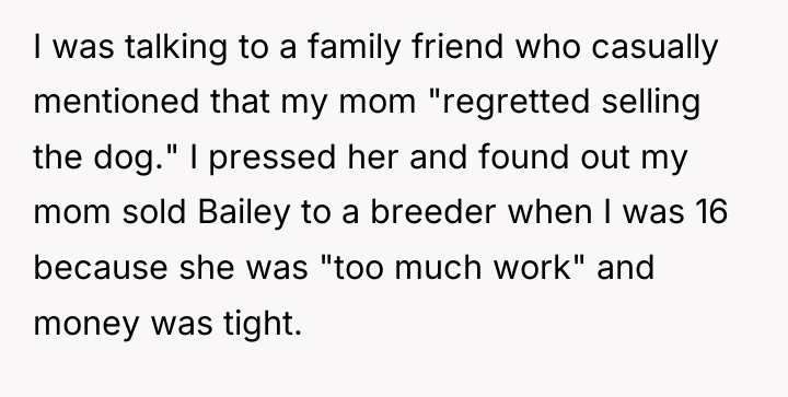 I was talking to a family friend who casually mentioned...