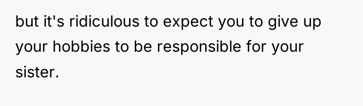 but it's ridiculous to expect you to give up your...