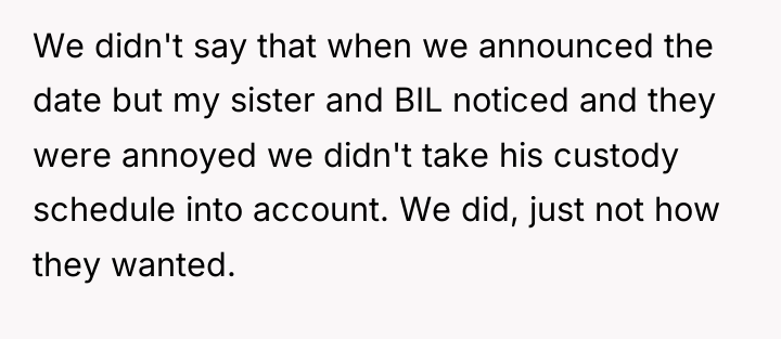We didn't say that when we announced the date but...