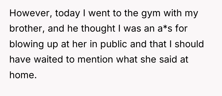 However, today I went to the gym with my brother,...