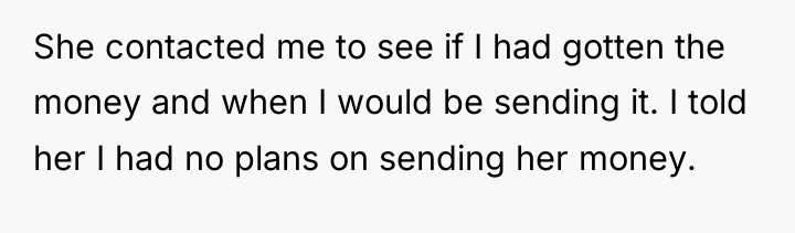 She contacted me to see if I had gotten the...
