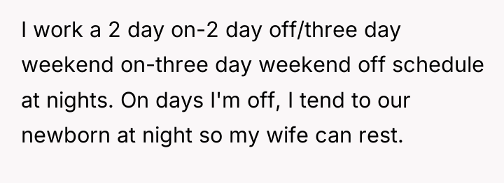 I work a 2 day on-2 day off/three day weekend...