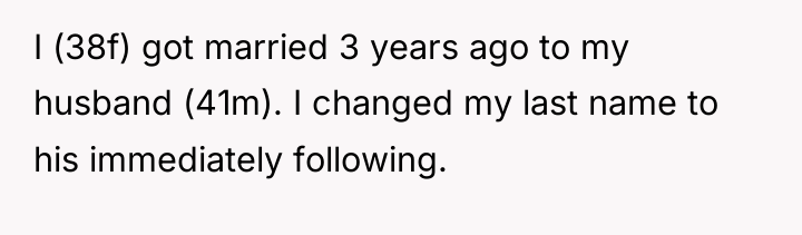 I (38f) got married 3 years ago to my husband...