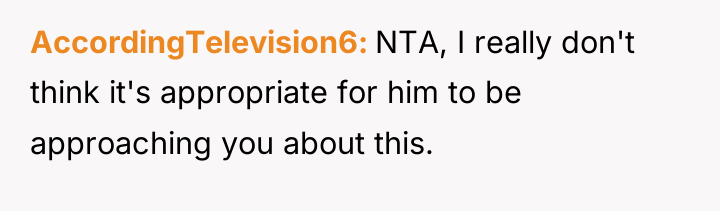 AccordingTelevision6 NTA, I really don't think it's appropriate for him...